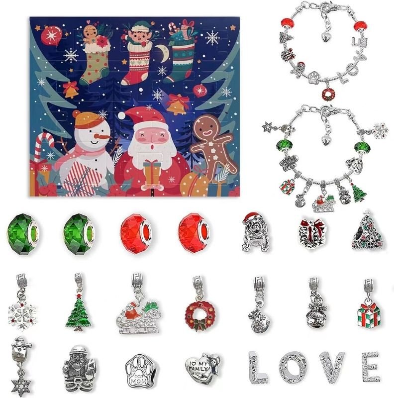 Adventskalender med DIY-julearmbånd til 24 dages kreativ glæde