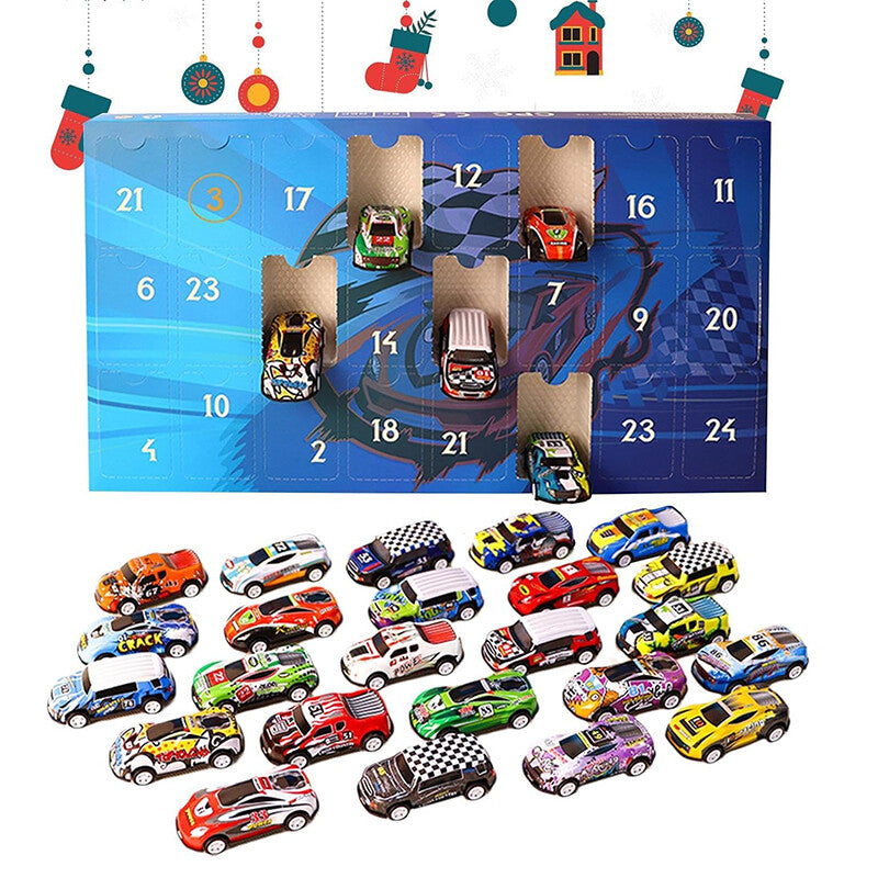 Adventskalender med racerbiler til børn | 24 dages festlig nedtælling