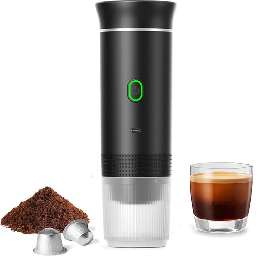 Bærbar 3-i-1 espresso- og kaffemaskine med genopladeligt batteri
