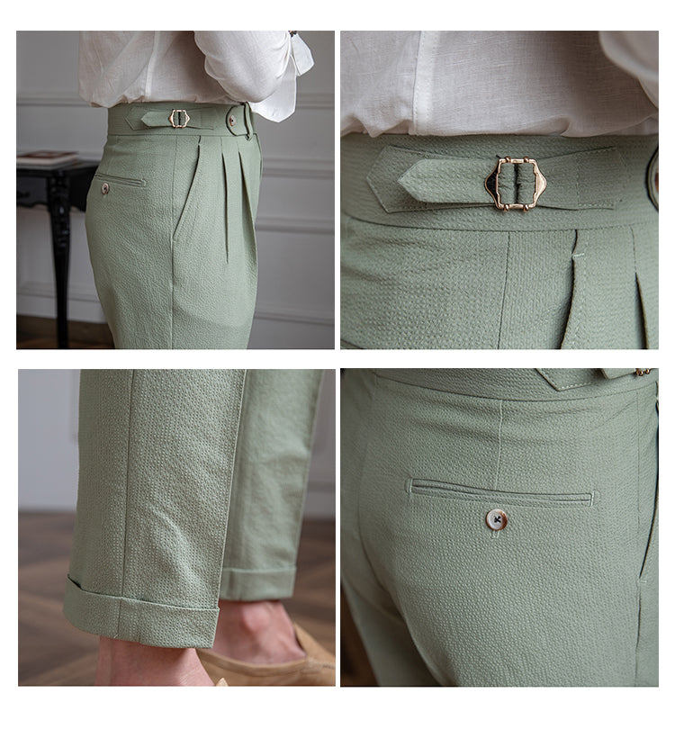 Nathanaël | Pantalon plissé taille haute pour homme - Image 5