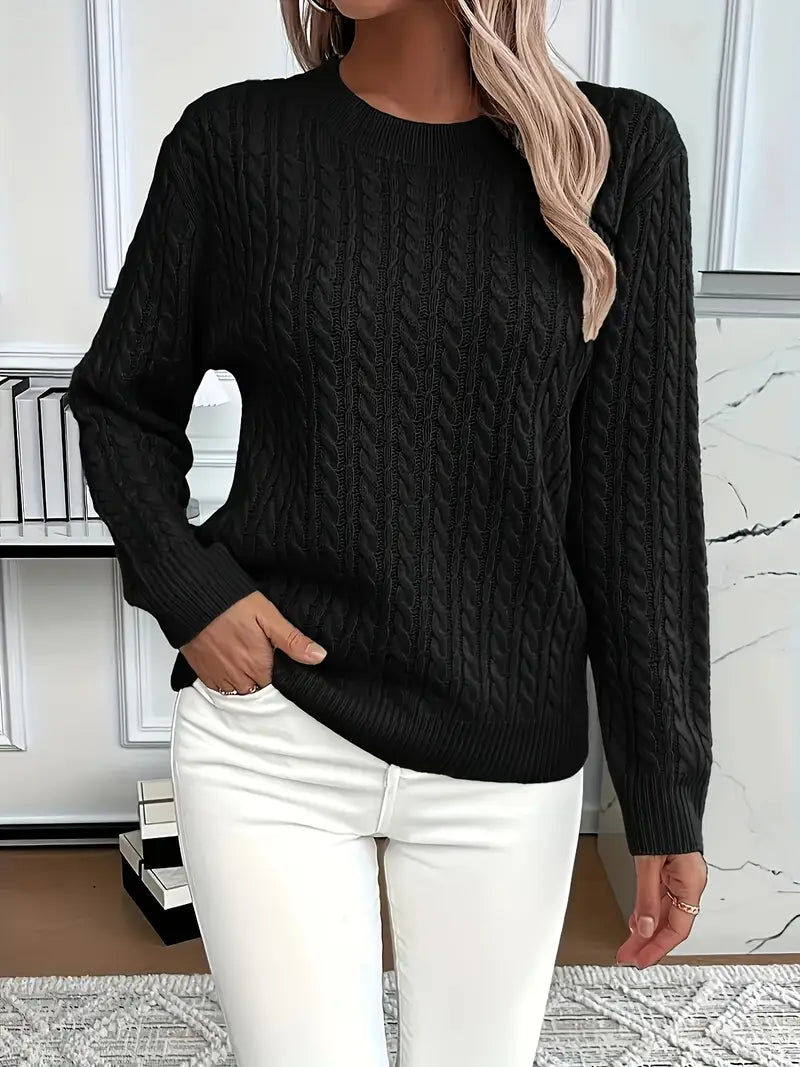 Noëlle | Pull Femme Col Rond Tricot Côtelé - Image 4