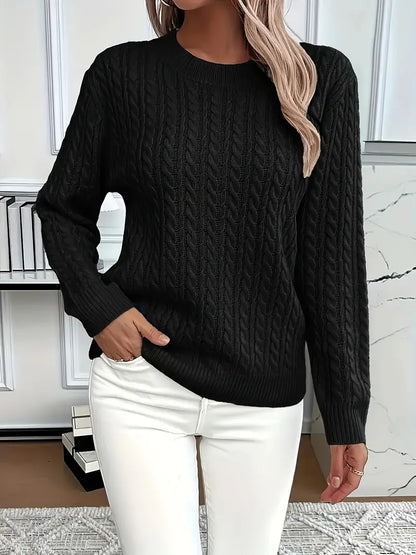 Noëlle | Pull Femme Col Rond Tricot Côtelé - Image 4
