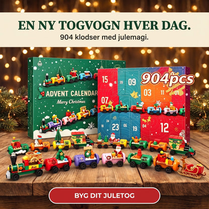 Juletog Julekalender, byggesæt med 904 klodser