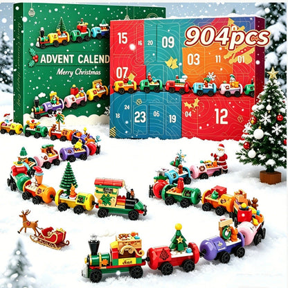 Juletog Julekalender, byggesæt med 904 klodser