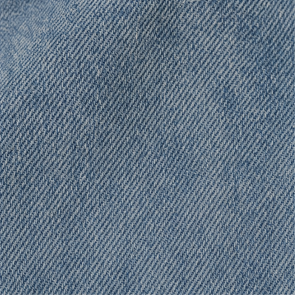 Curved barrel leg-jeans med bindebånd forneden
