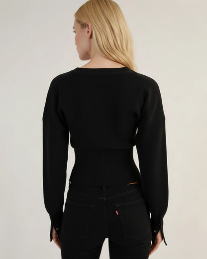 Nora | Langærmet Cropped Cardigan til Dame