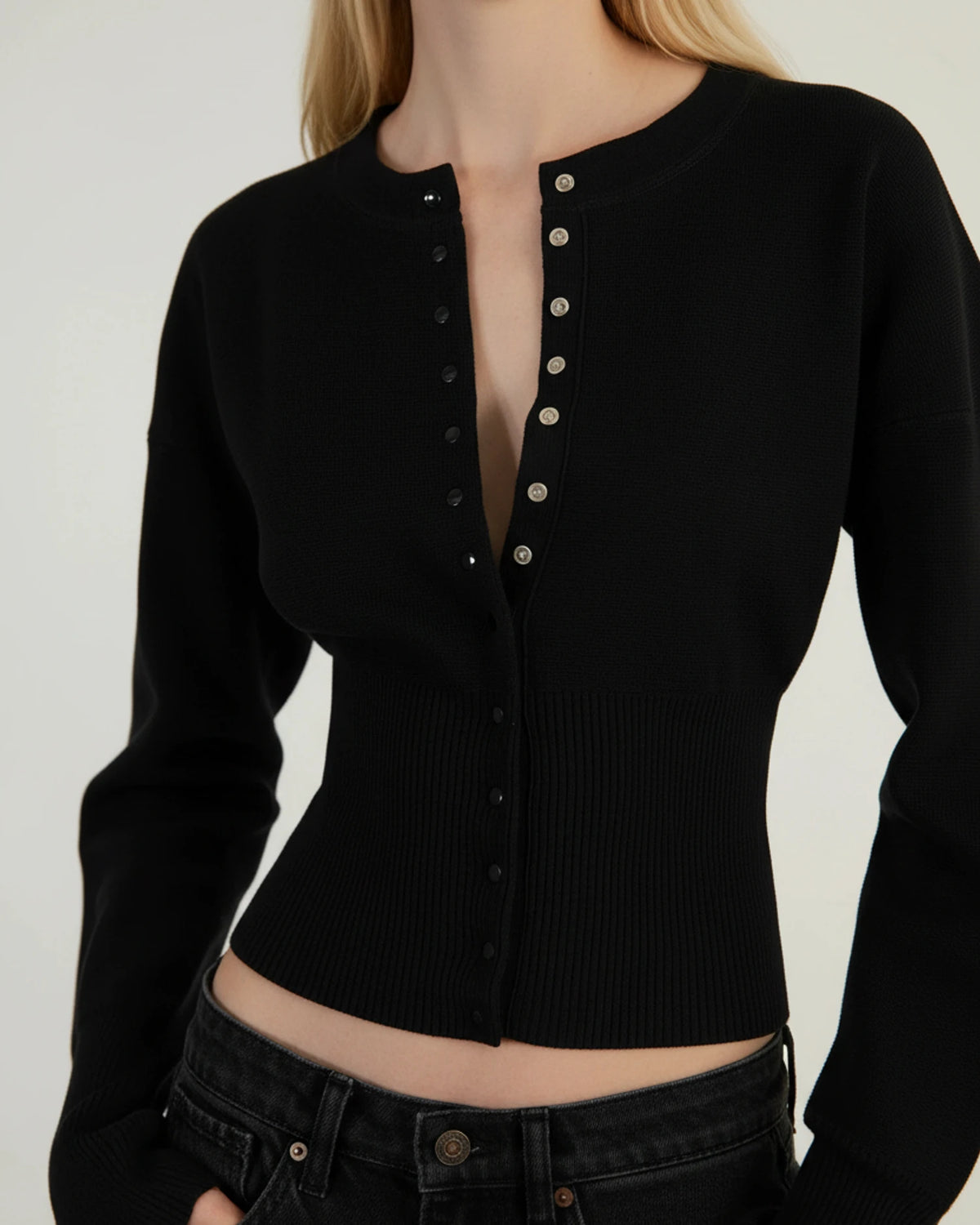 Nora | Langærmet Cropped Cardigan til Dame