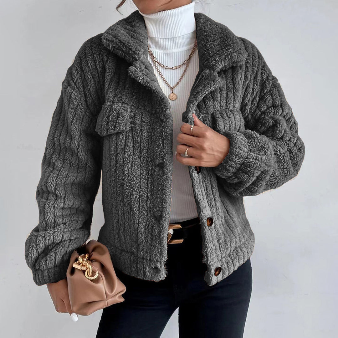 Élise | Veste Femme Boutonnée Coupe Décontractée - Image 2