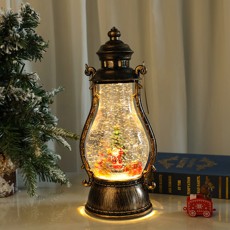 Dekorativ LED-lanterne med vintermotiv