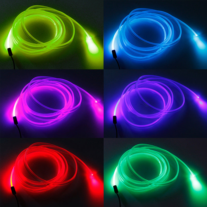 Farveskiftende RGB lysbånd til bil - 7 farver