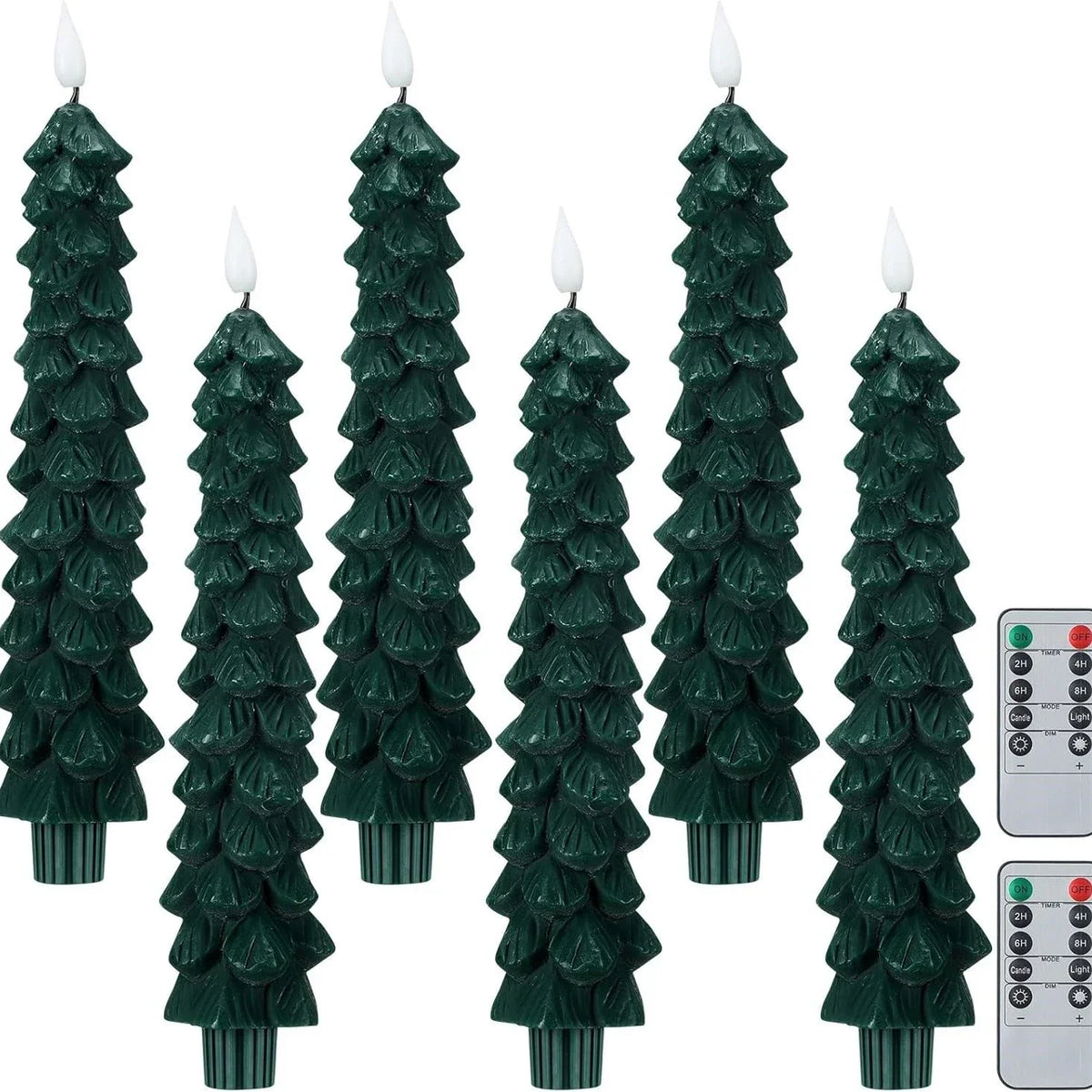Flammefri julelys med flakkende LED-lys og fjernbetjening med timer