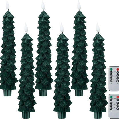 Flammefri julelys med flakkende LED-lys og fjernbetjening med timer