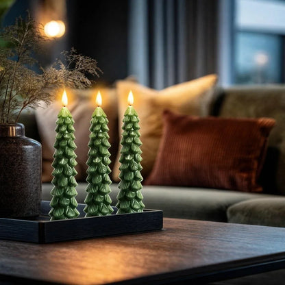 Flammefri julelys med flakkende LED-lys og fjernbetjening med timer