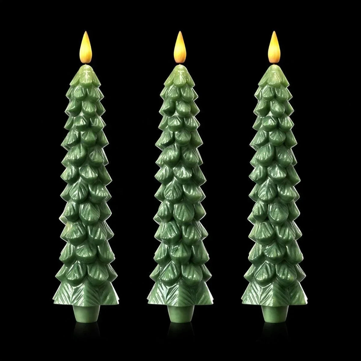 Flammefri julelys med flakkende LED-lys og fjernbetjening med timer