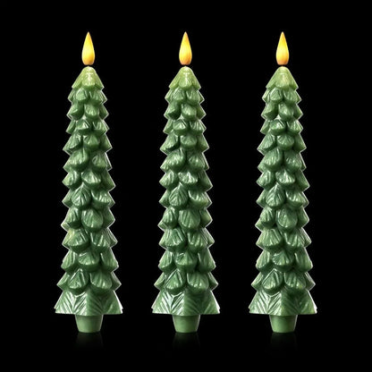 Flammefri julelys med flakkende LED-lys og fjernbetjening med timer