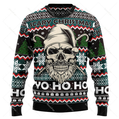 GrungeFest julesweater med kranieprint