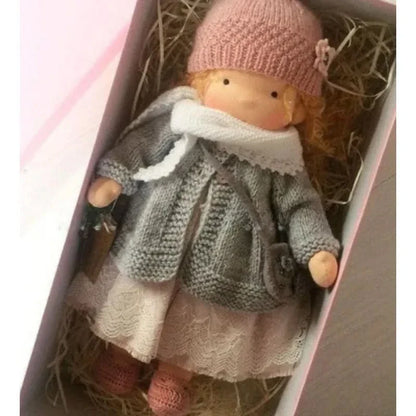 Håndlavet Bomulds Plush Dukke – Waldorf Stil Elise Legetøj
