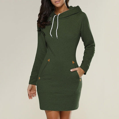 Solène | Robe Mini à Capuche et Cordon de Serrage Femme - Image 3