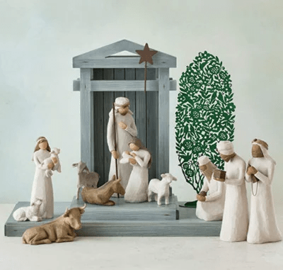 Håndlavet julekrybbe - julekollektion med 20 dele