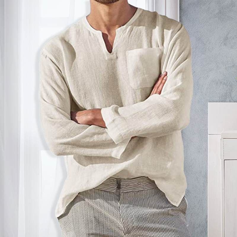 Herre Langærmet Skjorte - Slim Fit