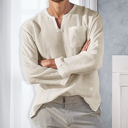 Herre Langærmet Skjorte - Slim Fit