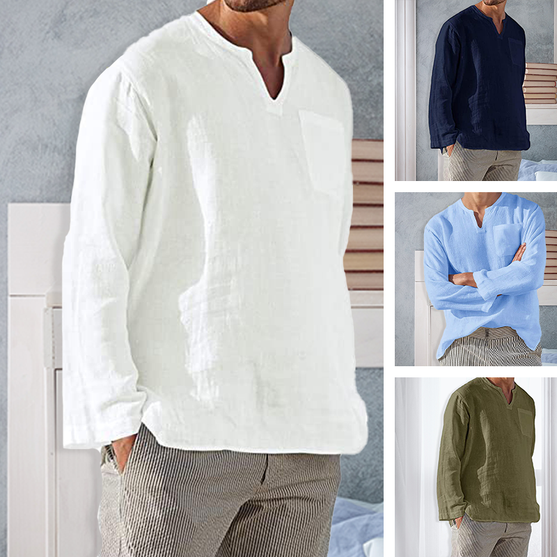 Herre Langærmet Skjorte - Slim Fit