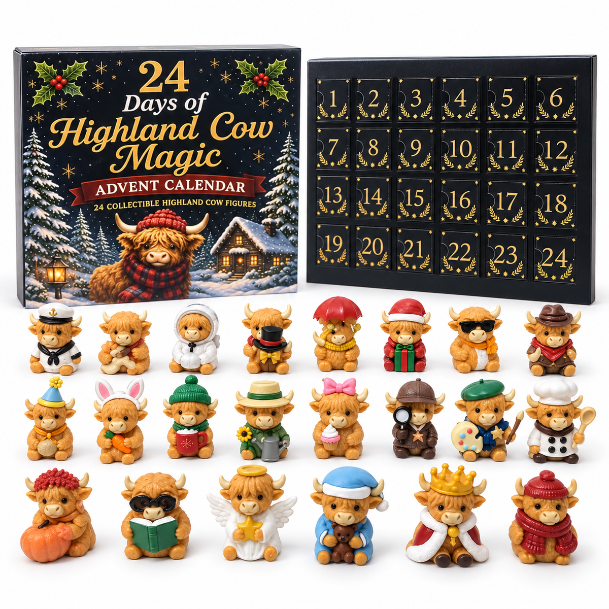 Højlandskvæg-adventskalender - Nedtælling til jul