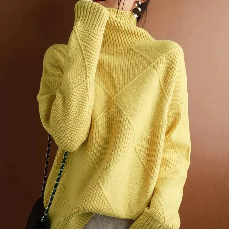 Catherine | Pull Femme Col Roulé Coupe Décontractée - Image 3