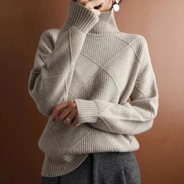 Catherine | Pull Femme Col Roulé Coupe Décontractée - Image 5
