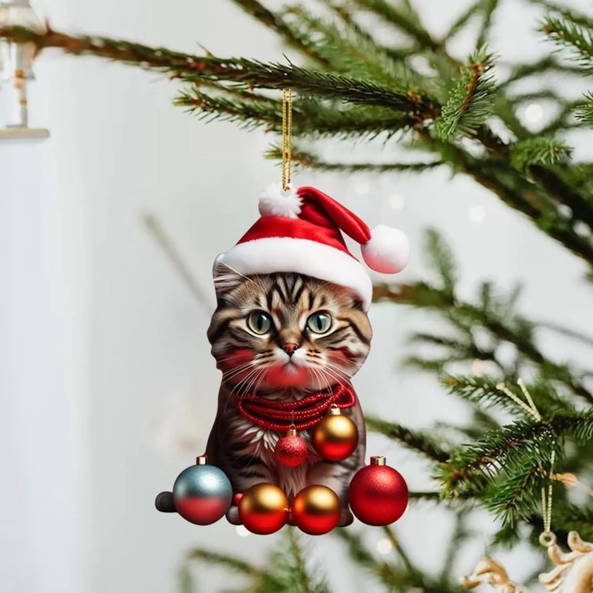 Julekatte-ornament - Sød og festlig juletræspynt