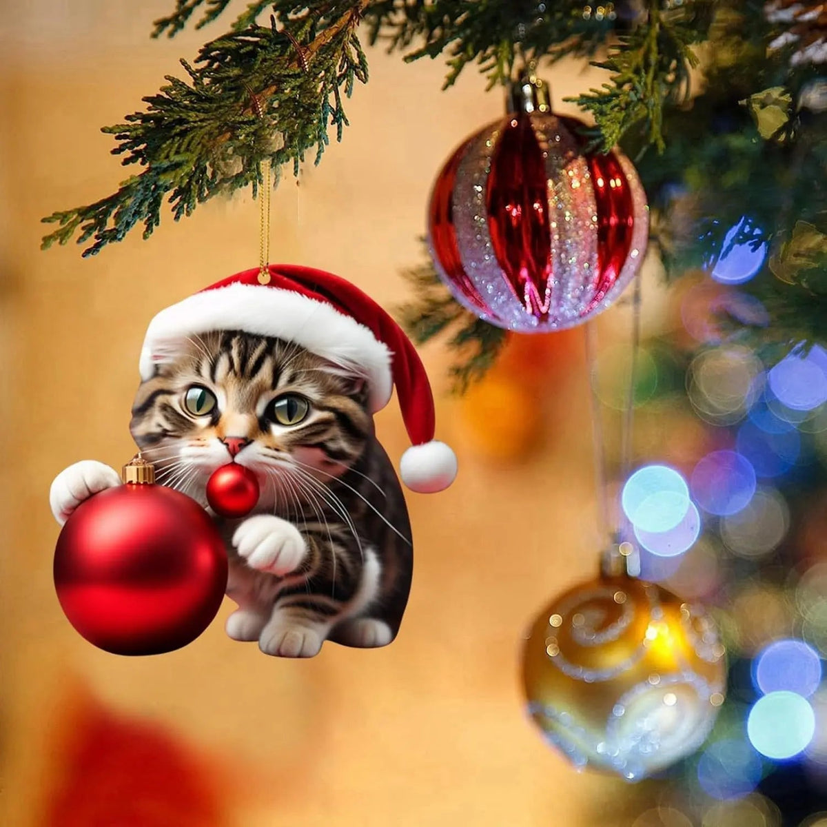 Julekatte-ornament - Sød og festlig juletræspynt
