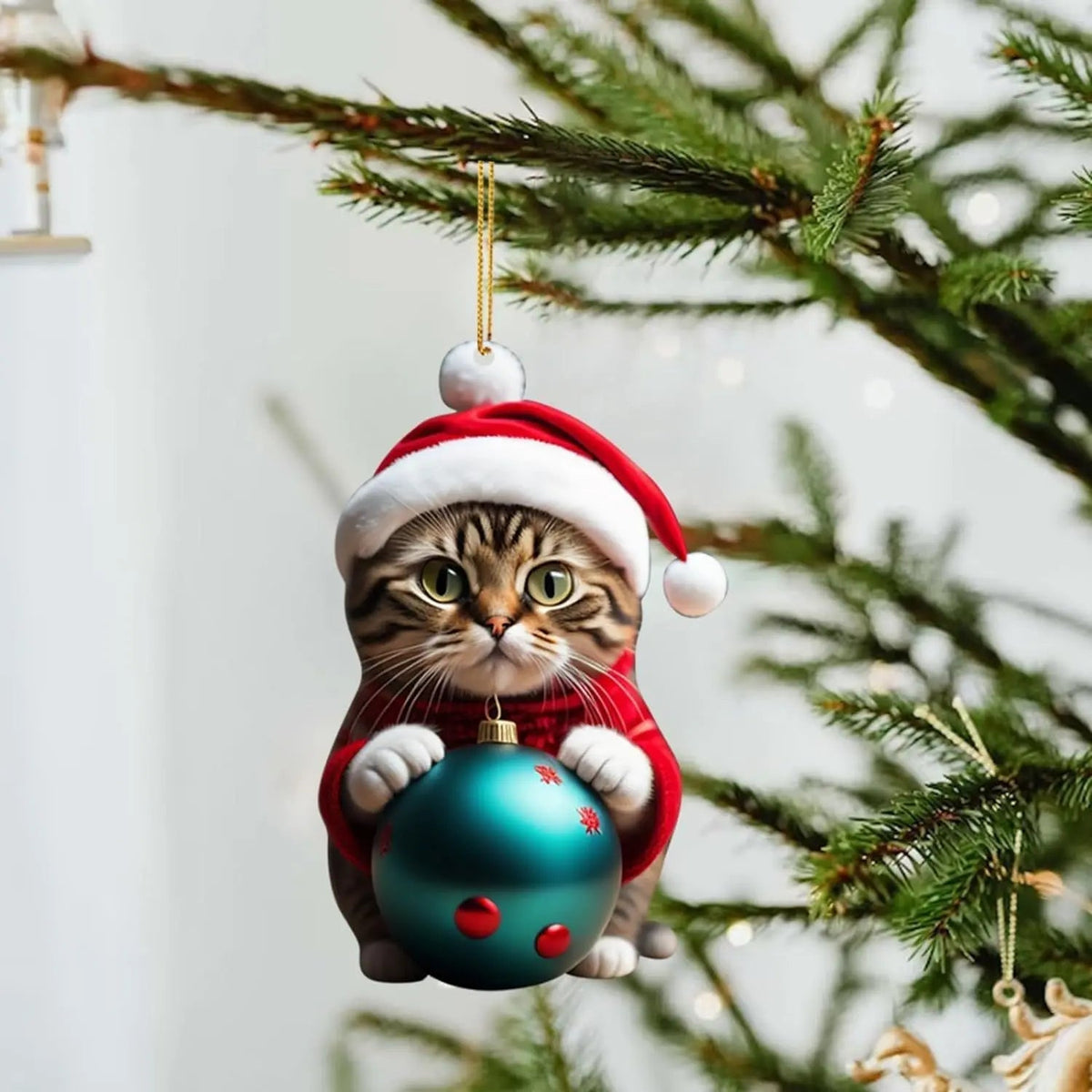 Julekatte-ornament - Sød og festlig juletræspynt