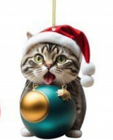 Julekatte-ornament - Sød og festlig juletræspynt
