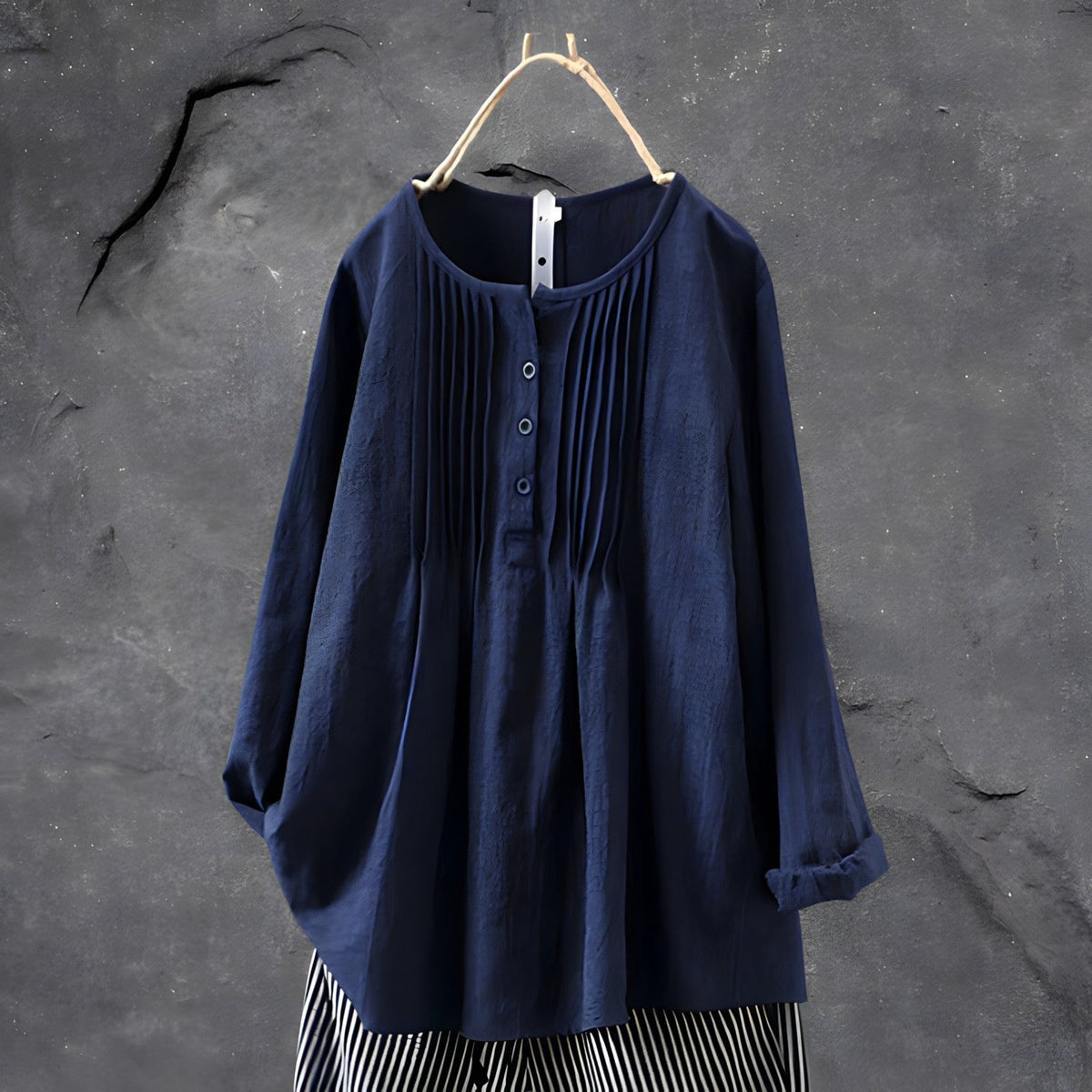 Image of Karla | Langærmet Dame Bluse med Knapper