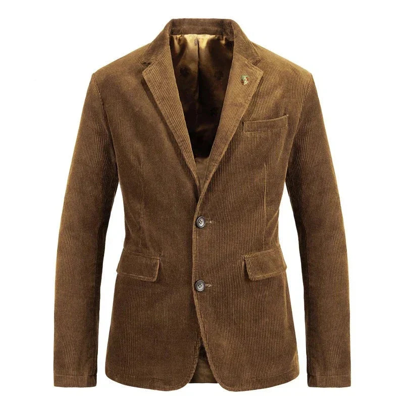 Klassisk og alsidig fløjlsblazer med to knapper