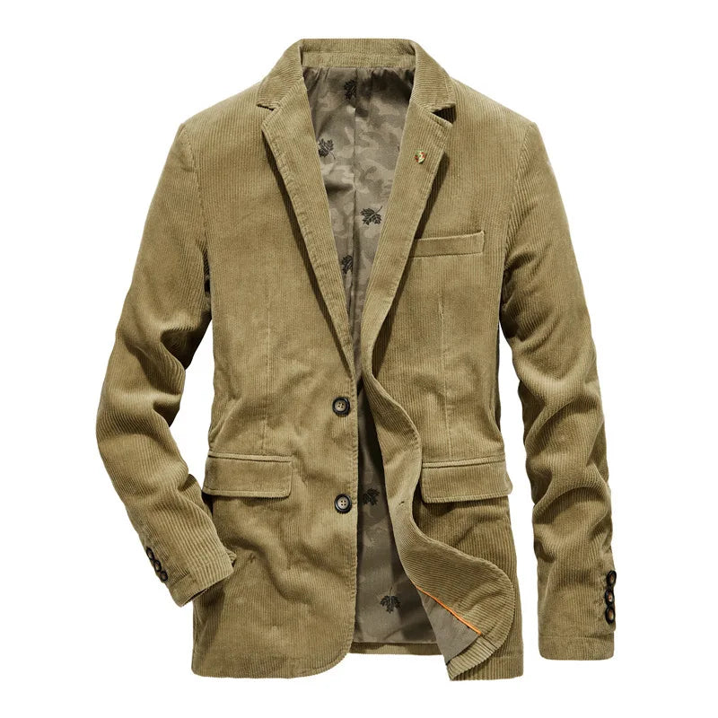 Klassisk og alsidig fløjlsblazer med to knapper