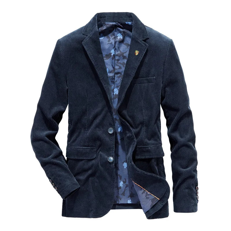 Klassisk og alsidig fløjlsblazer med to knapper