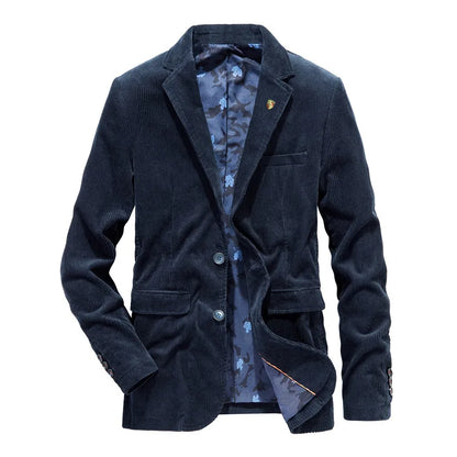 Klassisk og alsidig fløjlsblazer med to knapper