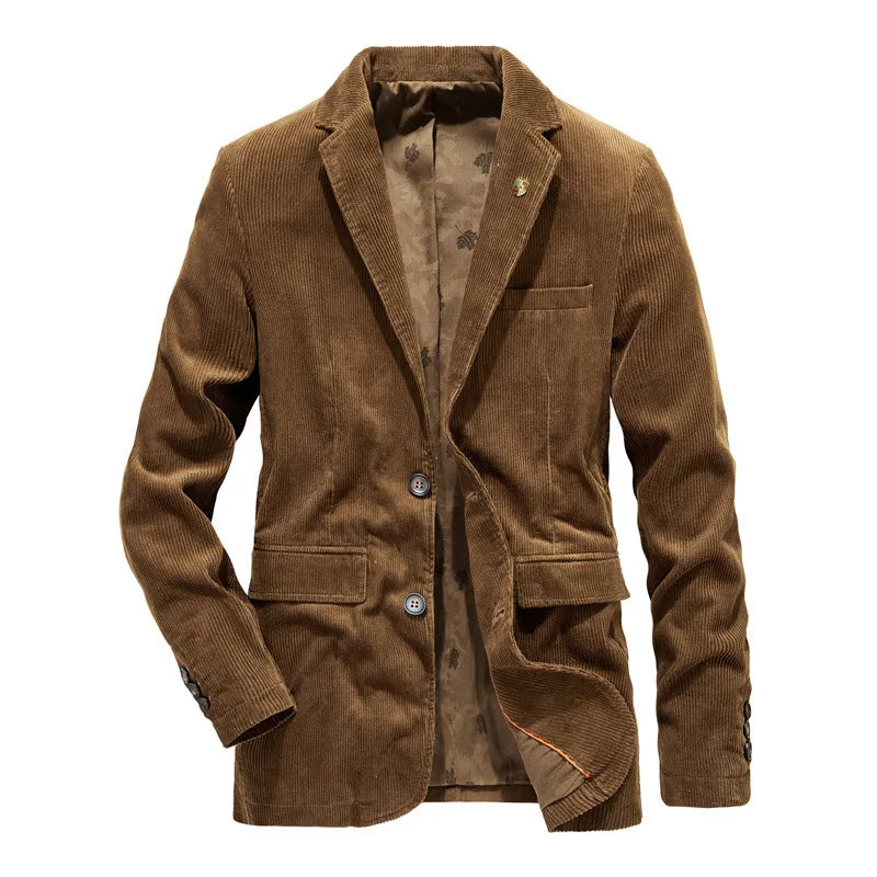 Klassisk og alsidig fløjlsblazer med to knapper