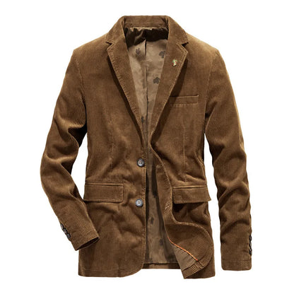 Klassisk og alsidig fløjlsblazer med to knapper