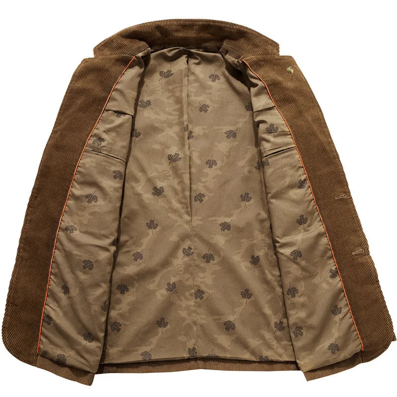 Klassisk og alsidig fløjlsblazer med to knapper