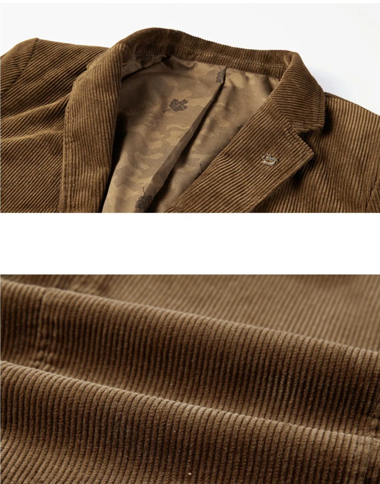 Klassisk og alsidig fløjlsblazer med to knapper