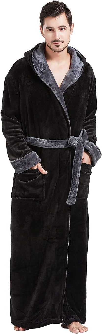 Komfortabel herrebadekåbe i flanel