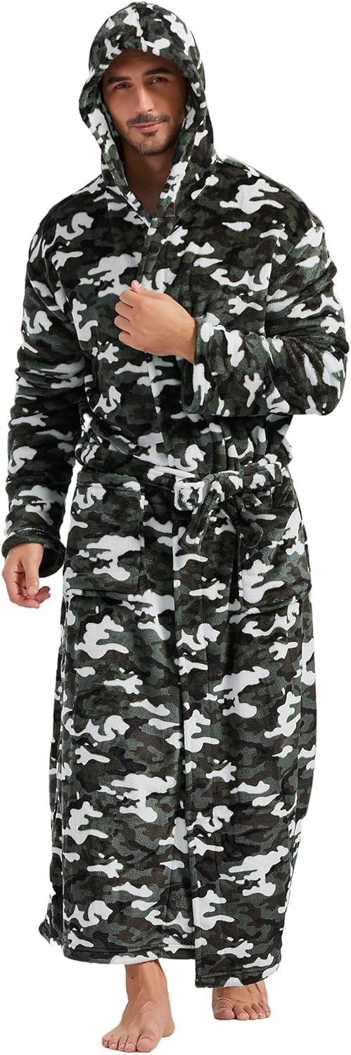 Komfortabel herrebadekåbe i flanel