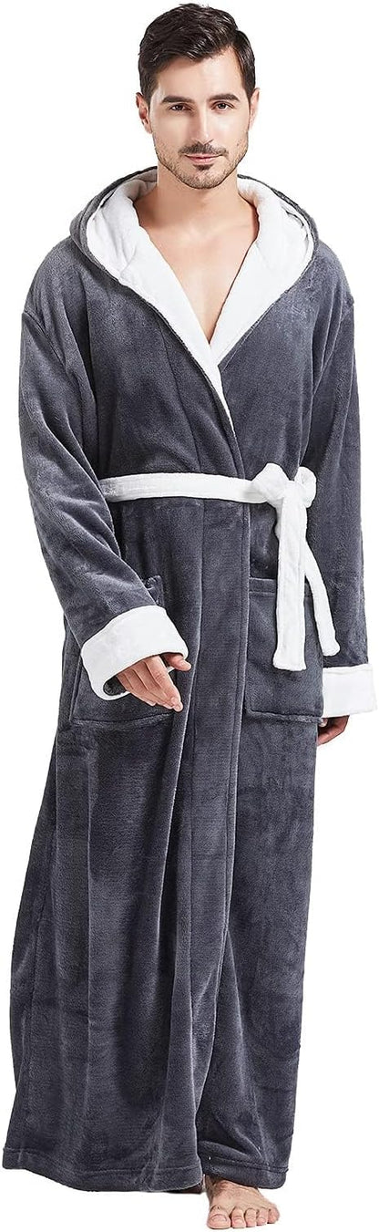 Komfortabel herrebadekåbe i flanel