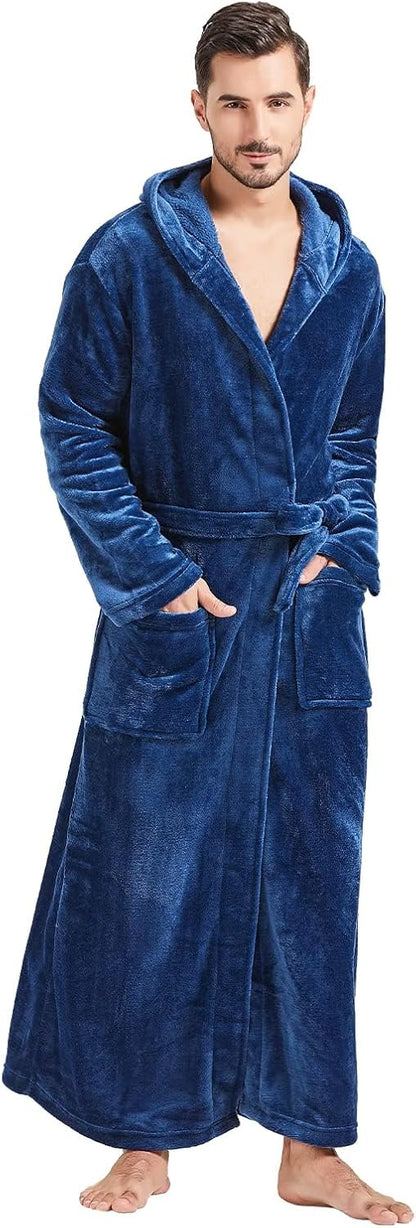 Komfortabel herrebadekåbe i flanel