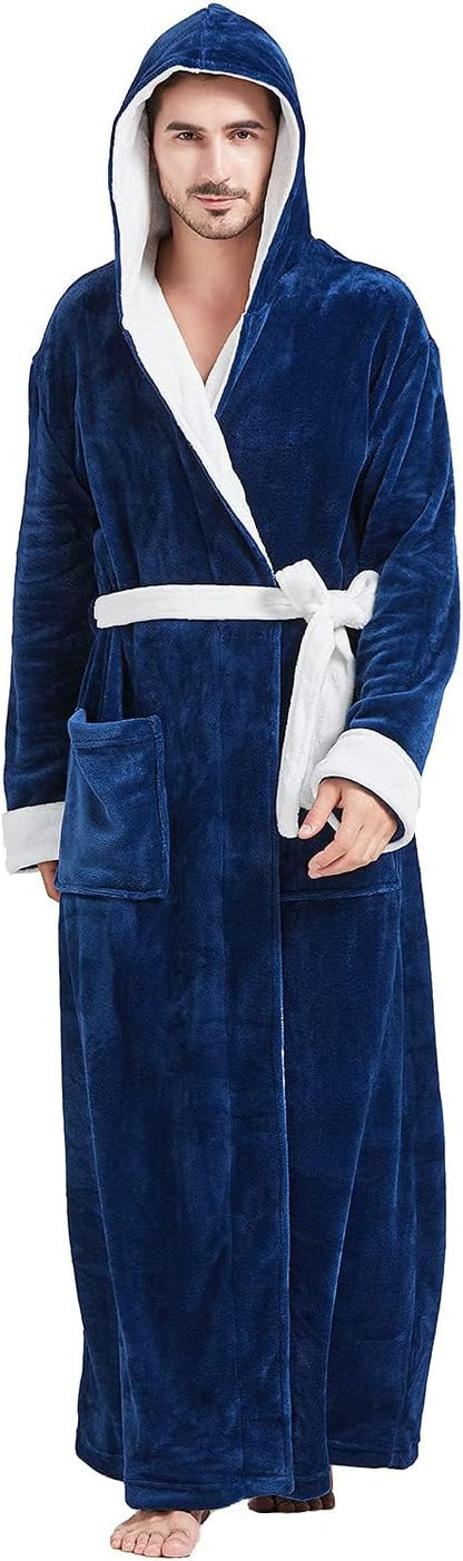 Komfortabel herrebadekåbe i flanel