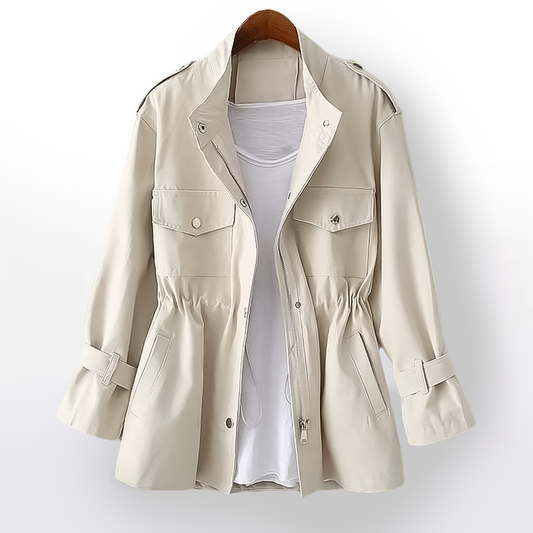 Kort trenchcoat til kvinder