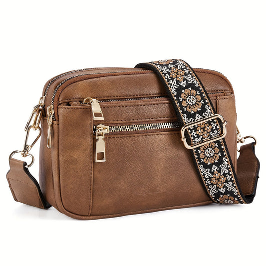 Kvinders Crossbody Taske Boho-Chic Vegansk Læder