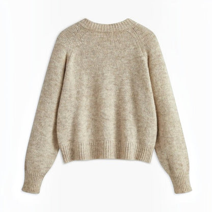 Langærmet gennemknappet cardigan til damer